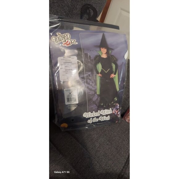 The Wizard Of Oz Wicked Witch Of The West Child Costume M 8-10 Rubies - Picture 2 of 14
